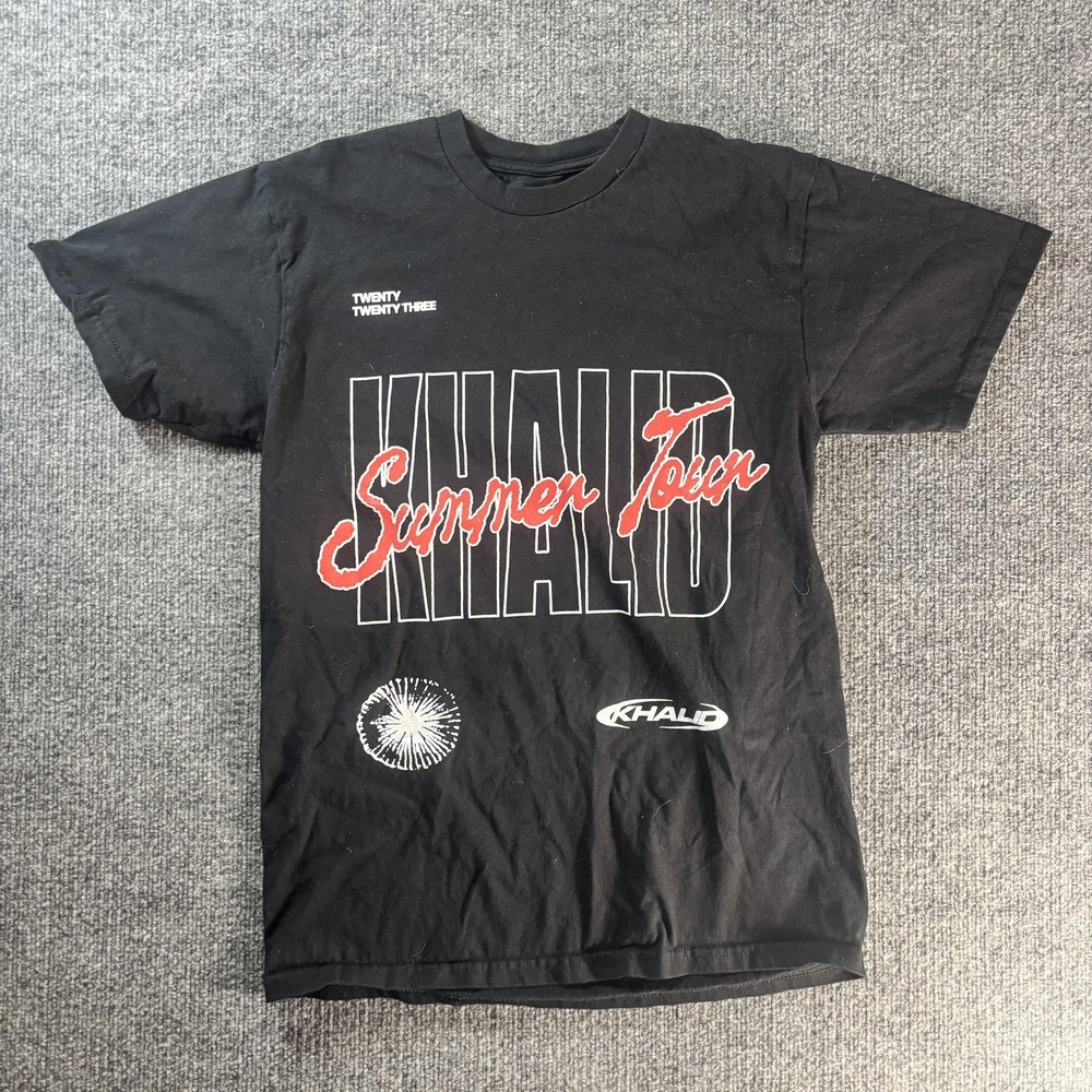 Khalid Summer Tour‎ Shirt Mens Medium Black 2023 Graphic Tee T-Shirt Music